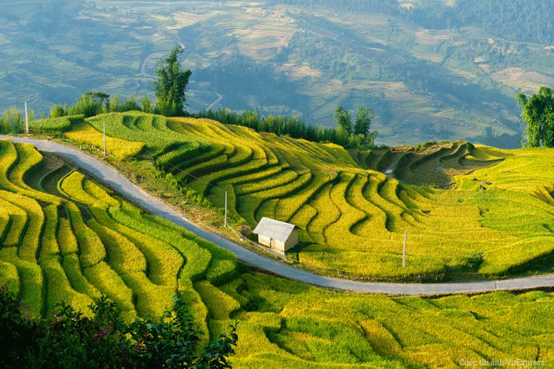 Nghia Lo - Khau Pha pas - Mu Cang Chai Bergweg